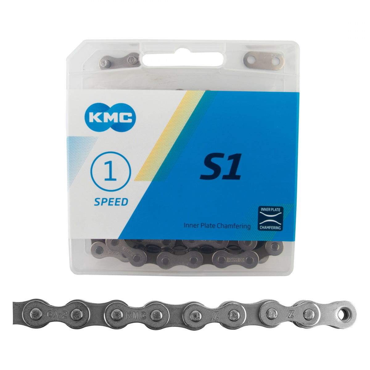 KMC S1 CHAIN - SINGLE SPEED 1/2" - 1/8" 112 LINKS BLACK