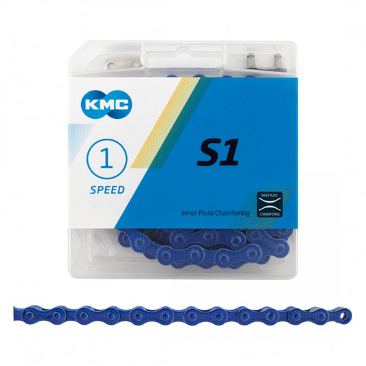 KMC S1 CHAIN - SINGLE SPEED 1/2" - 1/8" 112 LINKS DARK BLUE