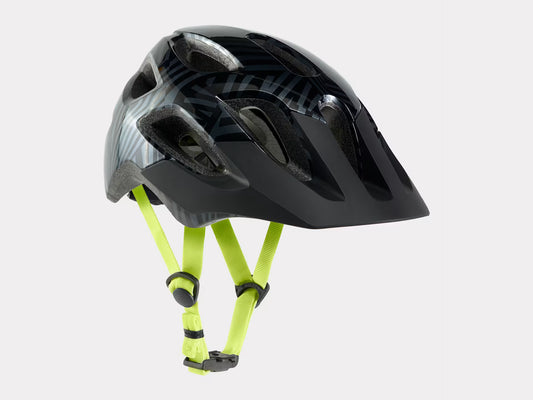 BONTRAGER TYRO CHILD HELMET BLACK/RADIOACTIVE YELLOW