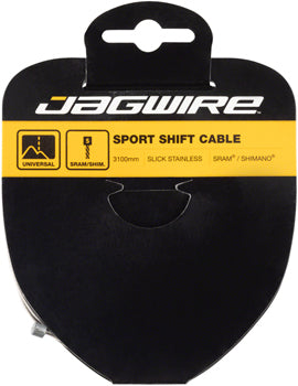 Jagwire Sport Shift Cable - 1.1 x 4445mm, Slick Stainless Steel, For SRAM/Shimano Tandem