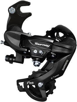 Shimano Tourney RD-TY300-SGS Rear Derailleur - 6,7 Speed, Long Cage, Black, Dropout Claw Hanger
