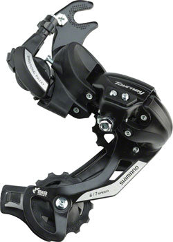 Shimano Tourney RD-TY500-SGS Rear Derailleur - 6,7 Speed, Long Cage, Black, Shimano Rear Direct Mount